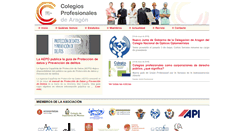 Desktop Screenshot of colegiosprofesionalesaragon.com