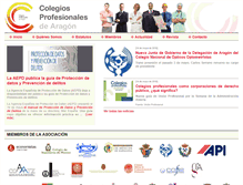 Tablet Screenshot of colegiosprofesionalesaragon.com